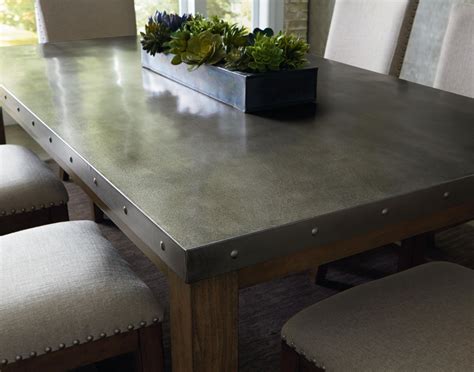 sheet metal table design|galvanized metal table tops.